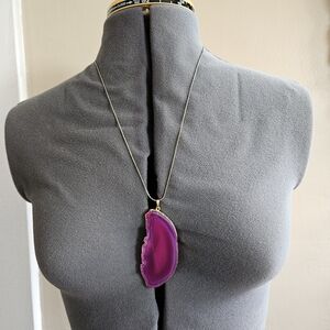 Fushia Geod necklace.